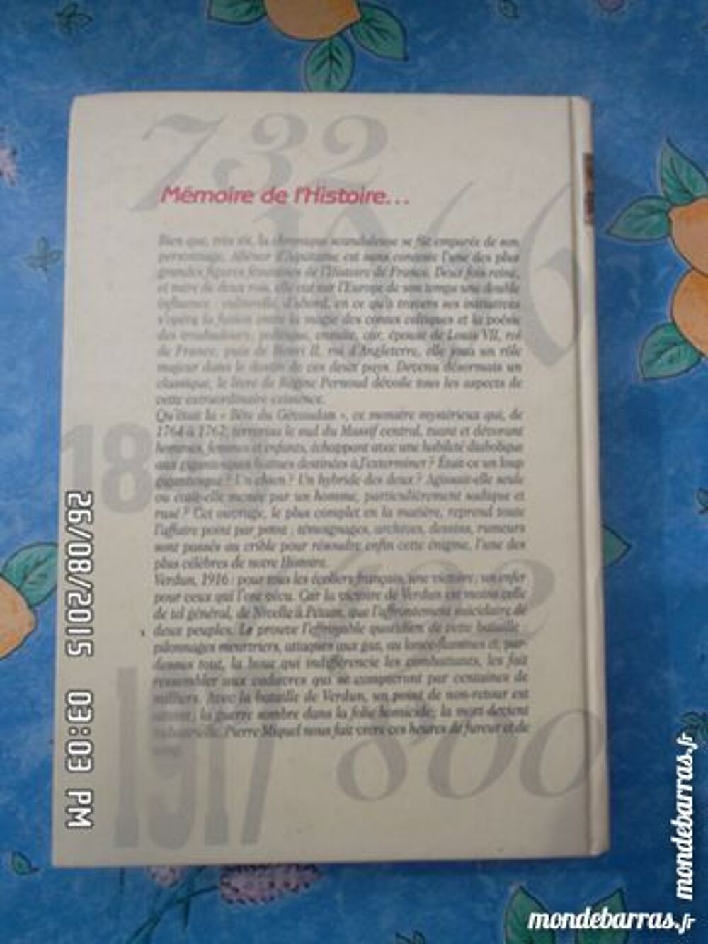 MEMOIRE DE L HISTOIRE*JUSTE 3E*KIKI60230 Livres et BD