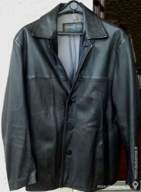 Veste en cuir veritable homme hot sale