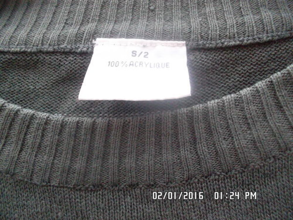 PULL GRIS ET BLANC*JUSTE 2E*KIKI60230 Vêtements