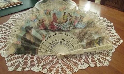 Eventail dcoratif en plastique et tissu 0 Chlette-sur-Loing (45)