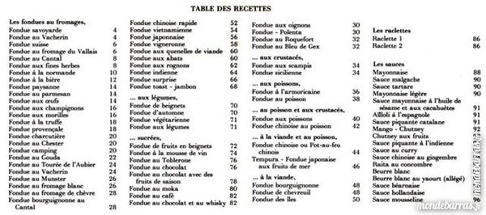 FONDUES et RACLETTES Livres et BD