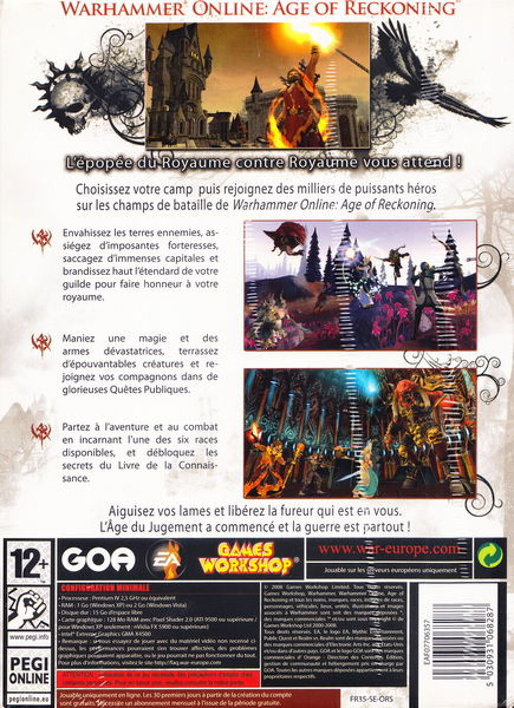 COFFRET DVD jeu PC Warhammer Online: Age of Reckoning NEUF
Consoles et jeux vidos