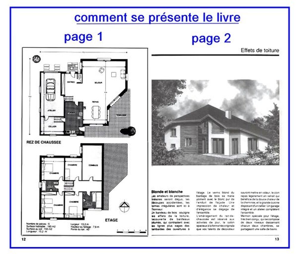 60 PLANS DE MAISONS A CONSTRUIRE / prixportcompris Livres et BD