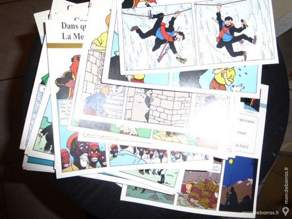47 fiches cartonn&eacute;es pour enfants illustr&eacute; TINTIN 