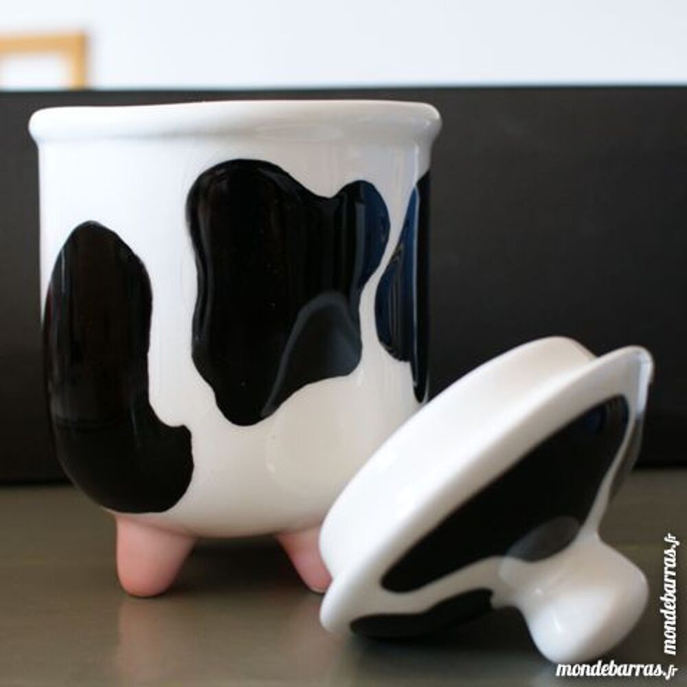 Pot &agrave; sucre en morceaux vache en fa&icirc;ence Cuisine