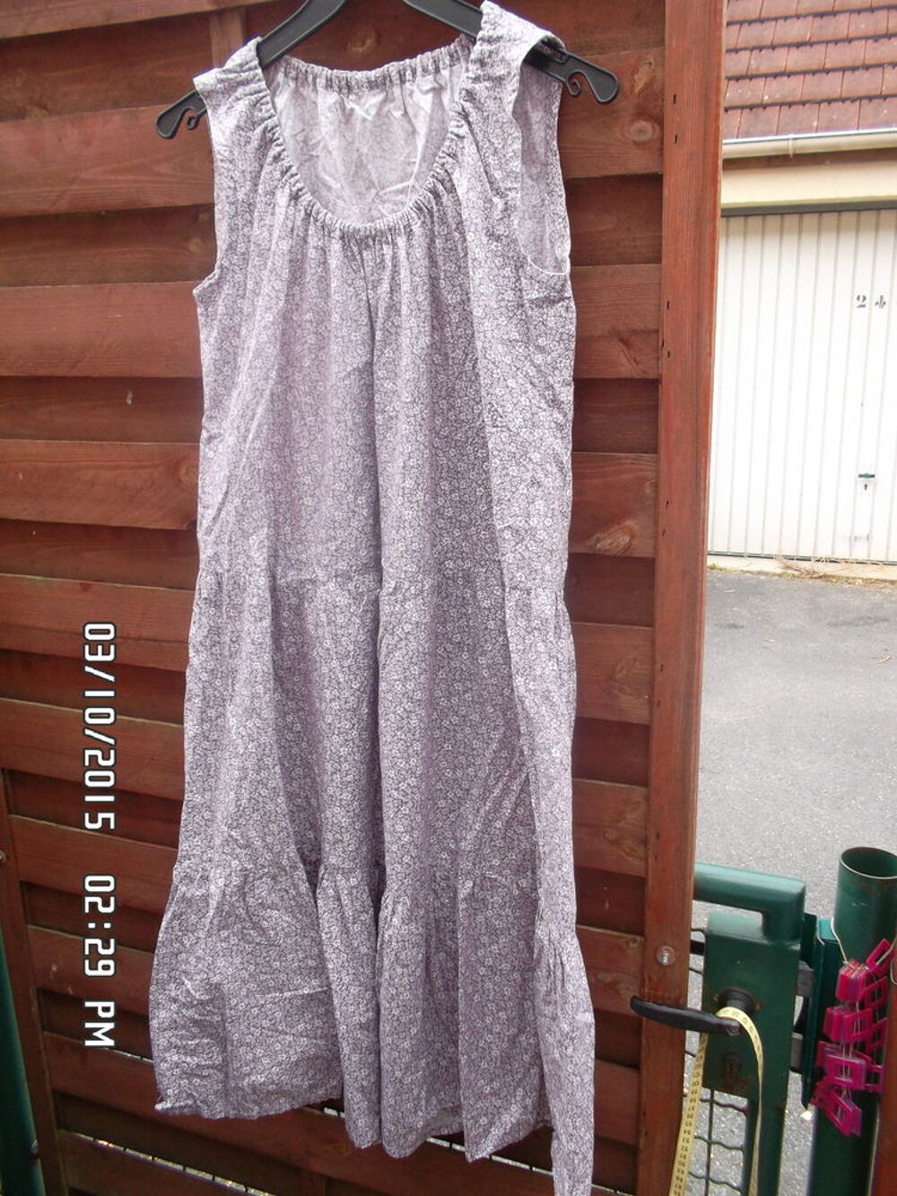 ROBE MAUVE A FLEURS*JUSTE 2E*KIKI60230 Vêtements