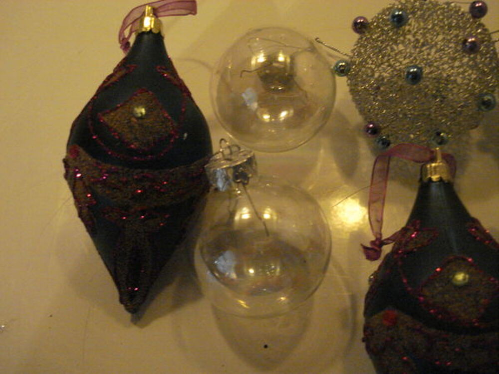 Ancien lot de boules de sapin d&eacute;co no&euml;l Décoration