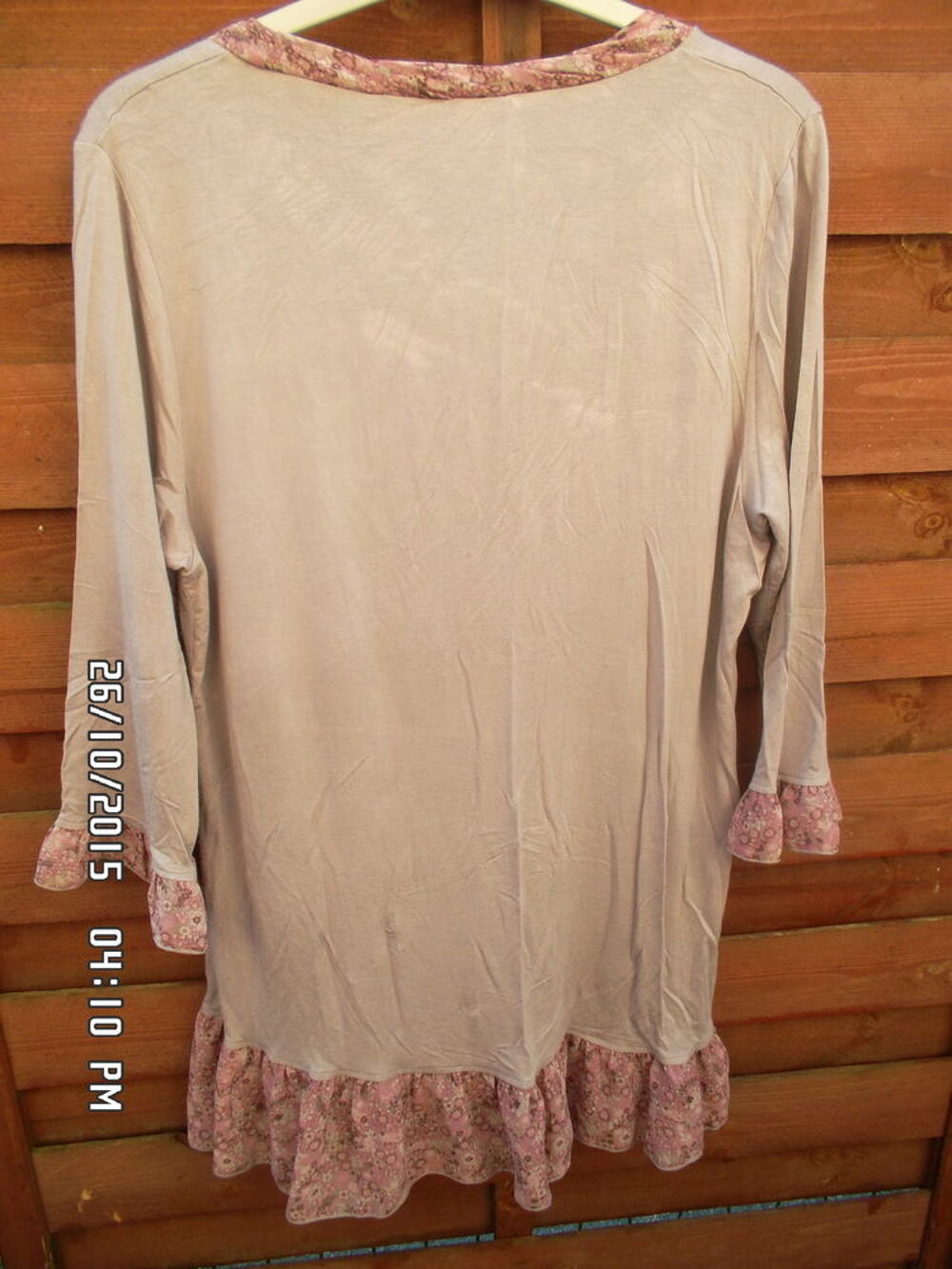 HAUT MARRON CLAIR ET ROSE KIABI*JUSTE 2E*KIKI60230 Vêtements