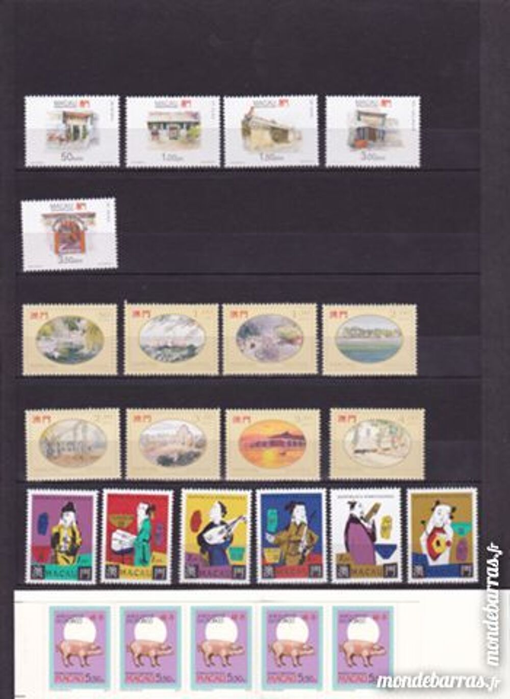Timbres macao neufs ann&eacute;e compl&egrave;te 1995+6 blocs 