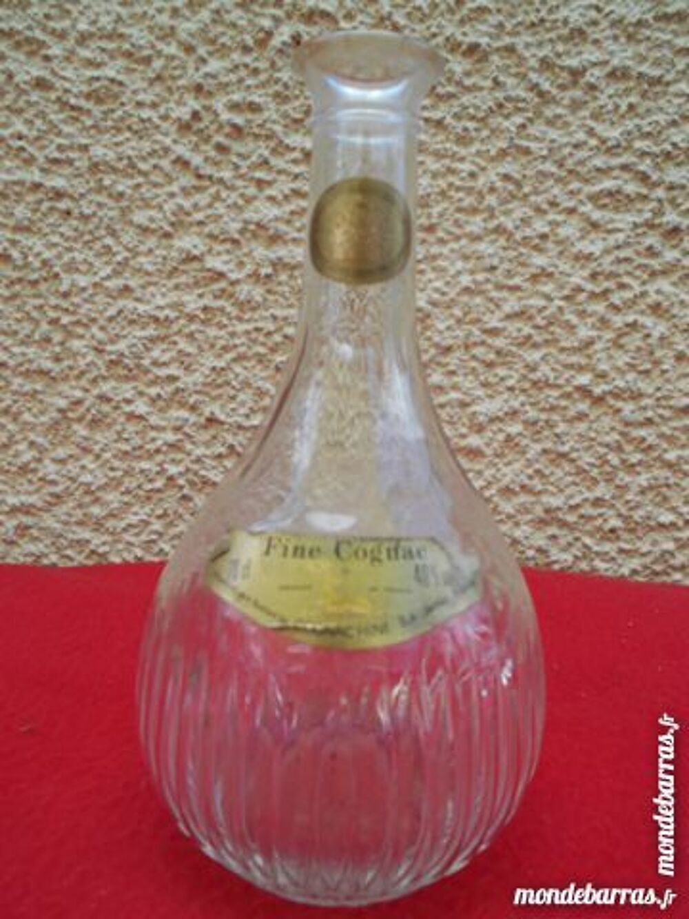 BOUTEILLE D&Eacute;CORATIVE CISEL&Eacute;E &laquo; Fine Cognac &raquo; Décoration