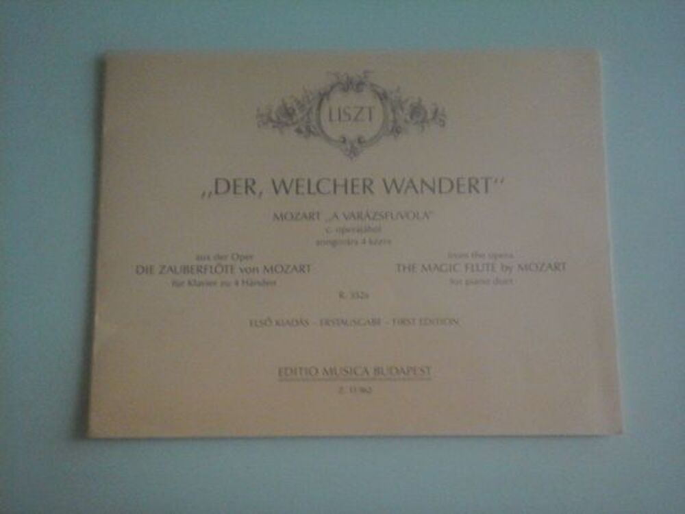 DER, WELCHER WANDERT - FRANZ LISZT Instruments de musique