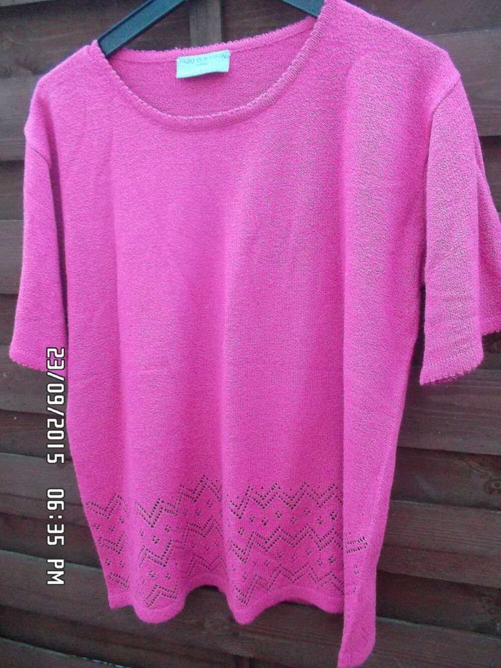 PULL ROSE*JUSTE 3E*KIKI60230 Vêtements