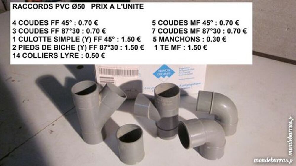 Raccords PVC &Oslash; 50 Bricolage