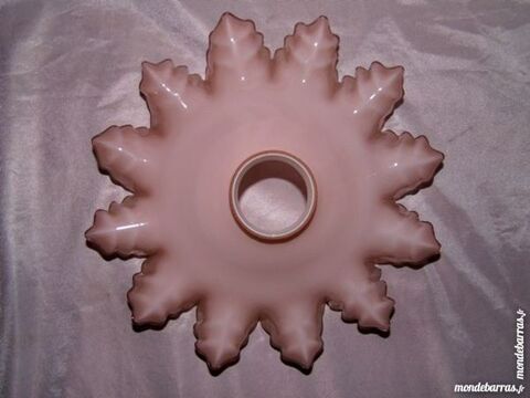 Ancien abat-jour dentelle opaline rose vintage 30 Dunkerque (59)