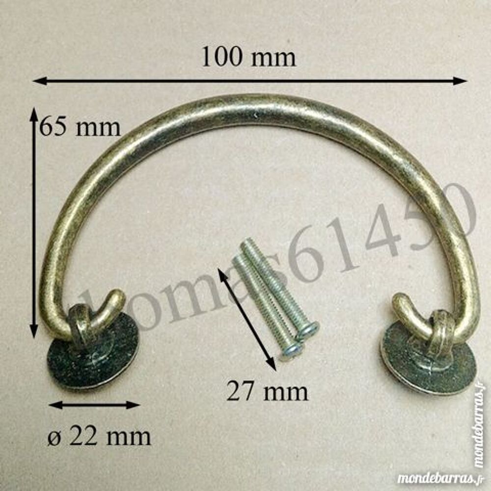 LOT 3 POIGNEE GALBE INCURVE POUR COFFRE Bricolage