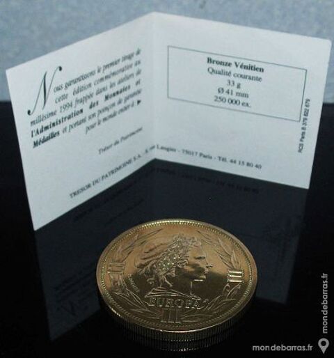 ECU 1994 EUROPA Bronze vnitien 'rare' 45 Antibes (06)