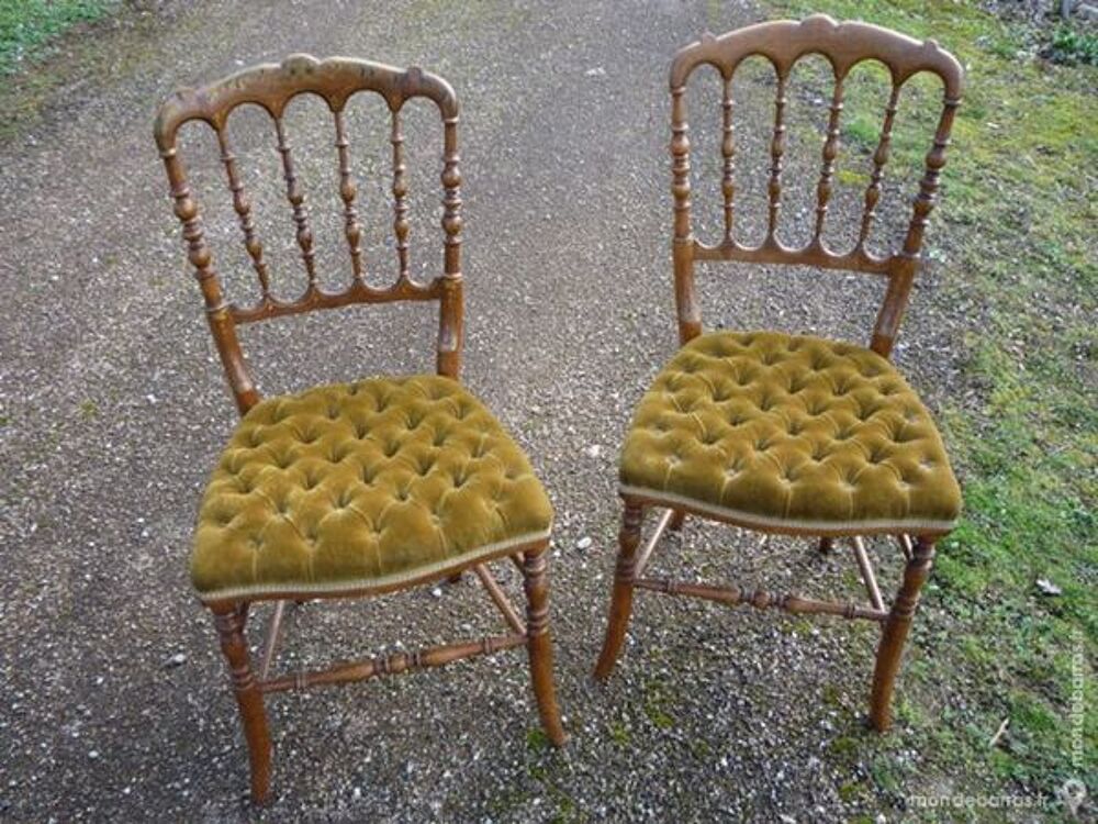 Paire de Chaises Napoleon III &agrave; musique Meubles