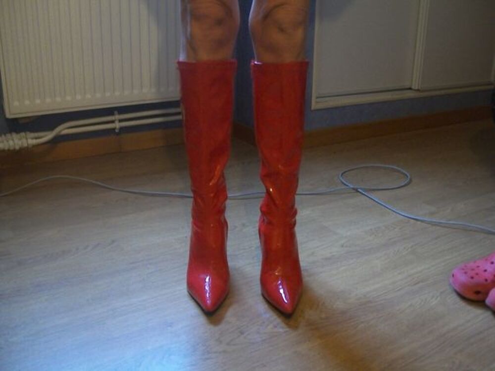 Botte vernis rouge Chaussures