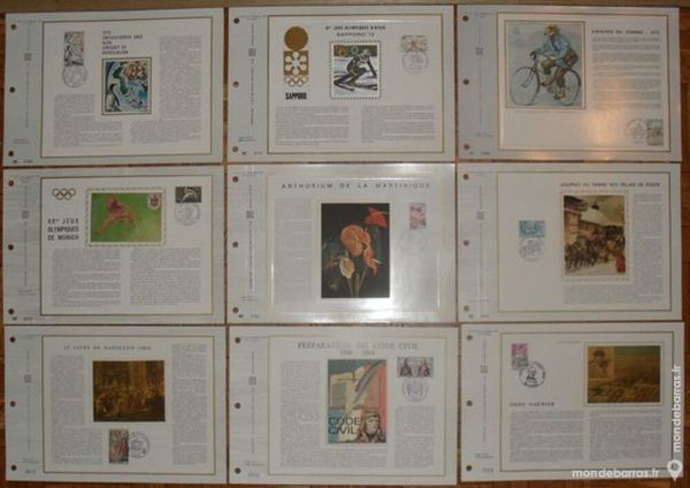 64 Feuillets Philat&eacute;liques CEF Soie 1972-1983 