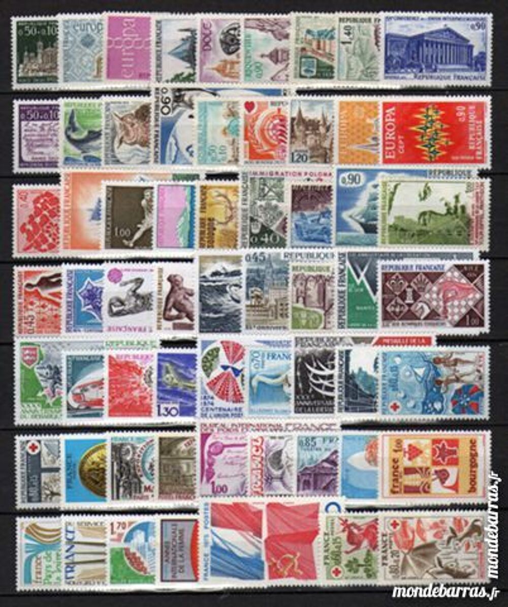 LOT S de 61 Timbres France NEUFS** 