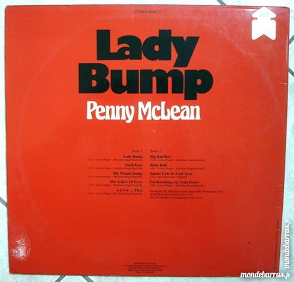 PENNY McLEAN  LP  LADY BUMP - Press.Allemagne 75 CD et vinyles