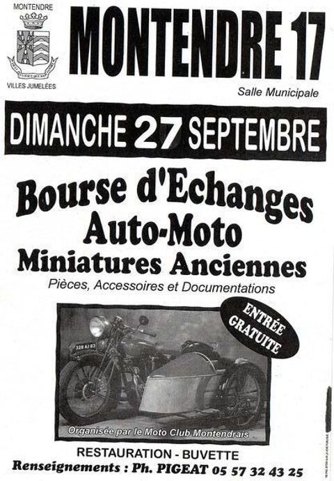 Bourse d'échange auto moto , miniatures Montendre (17)