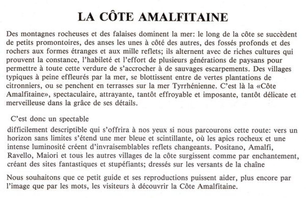 AMALFITAINE / prixportcompris Livres et BD