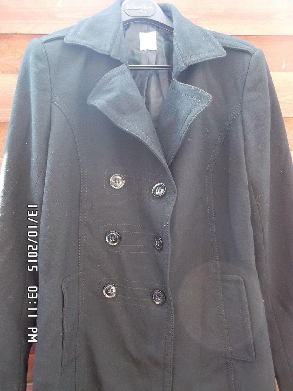 MANTEAU NOIR CAMAIEU*JUSTE 5E*KIKI60230 Vêtements