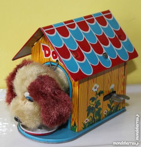 Jouet mécanique automate clef DOG tôle sonore 80 Vanves (92)