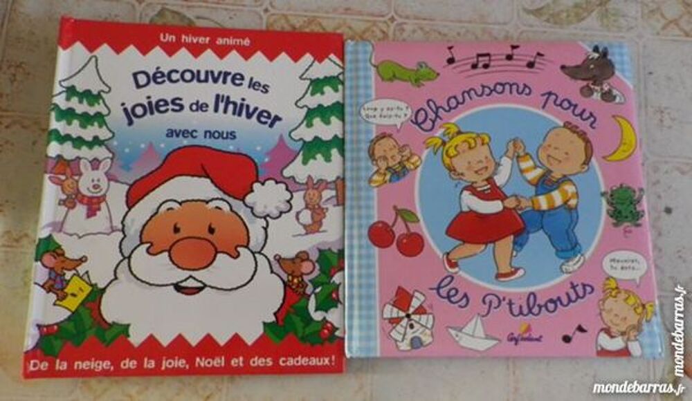 LOT 2 LIVRES ENFANTS JOIES DE L'HIVER ET CHANSONS Livres et BD