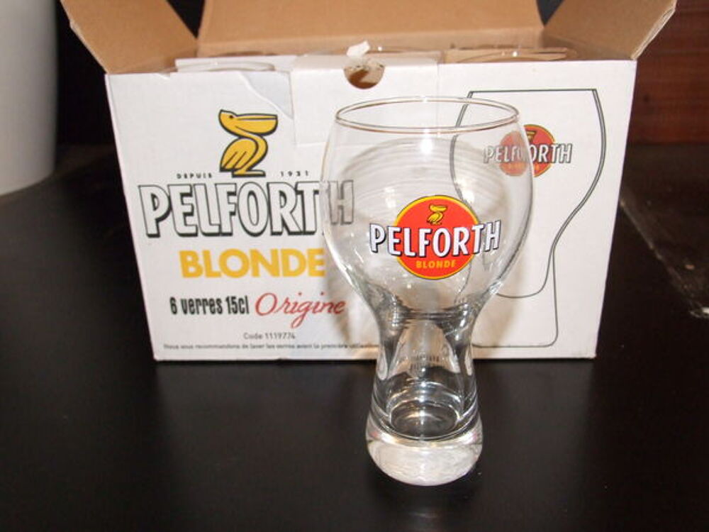 6 verres &agrave; bi&egrave;re Pelforth - 15cl - neufs Cuisine