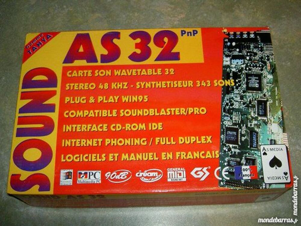 Carte Audio ISA SOUND AS16-32, gamme TANYA. Matériel informatique