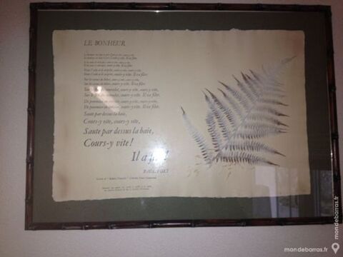 Tableau fougre sur pome de Paul Fort 20 Argels-sur-Mer (66)