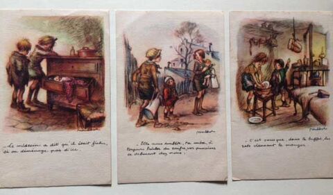 3 cartes postales Poulbot 9 Nice (06)