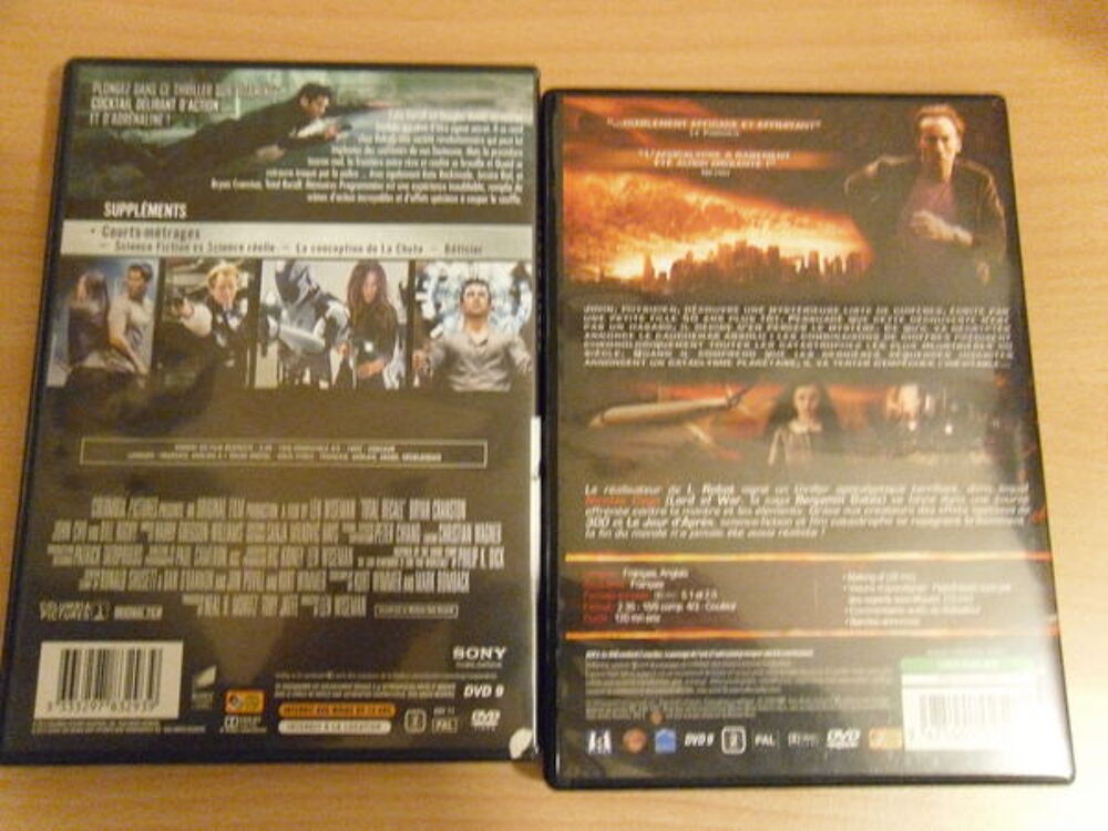 2 films Thriller : Total Recall (2012) &amp; Pr&eacute;dictions, Lot DVD et blu-ray