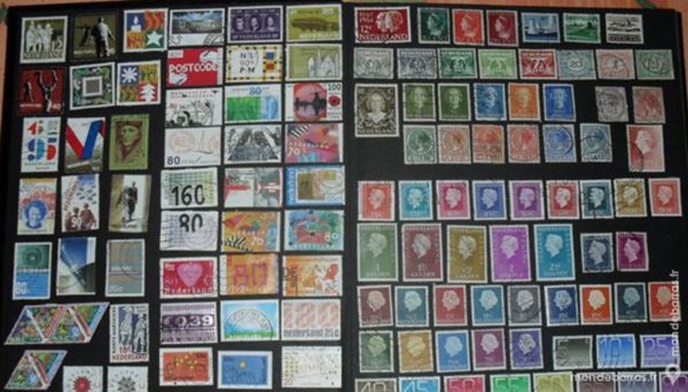 Lot de 178 timbres oblit&eacute;r&eacute;s des PAYS-BAS. 