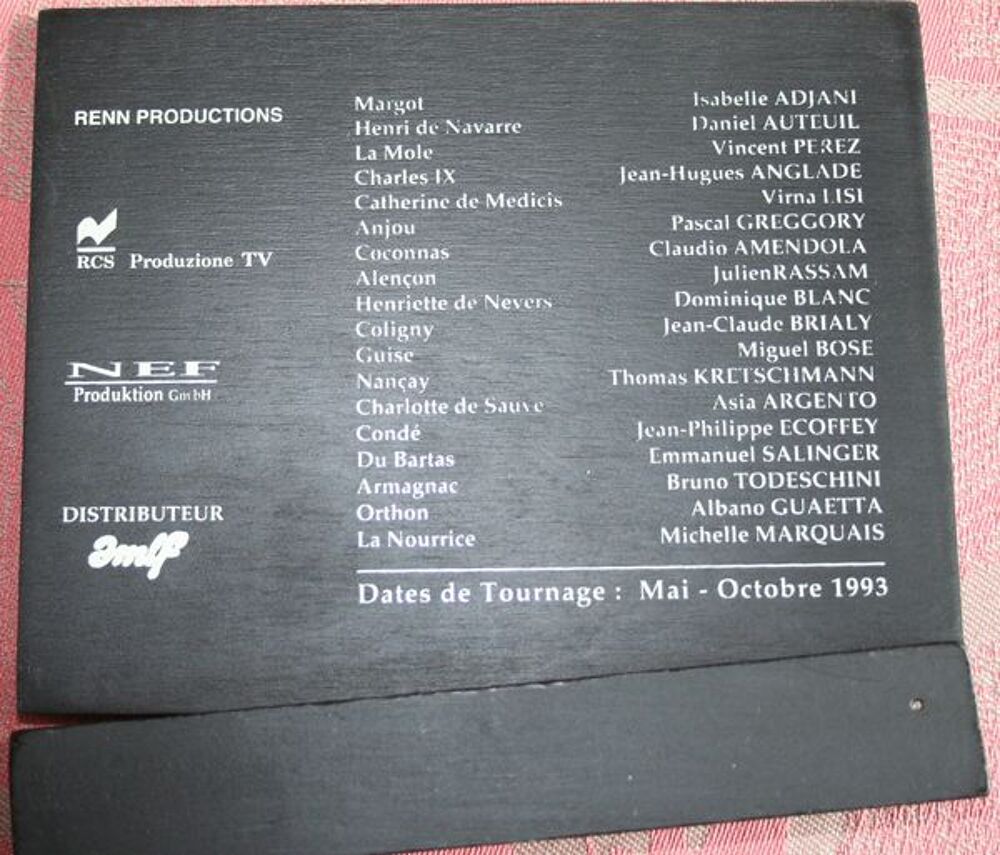 Clap de cin&eacute;ma (objet publicitaire) du film La Reine Margot 