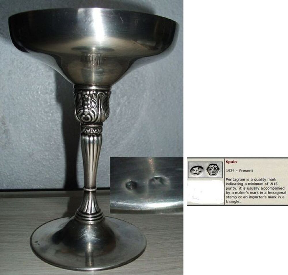 Coupe &agrave; champagne en argent 