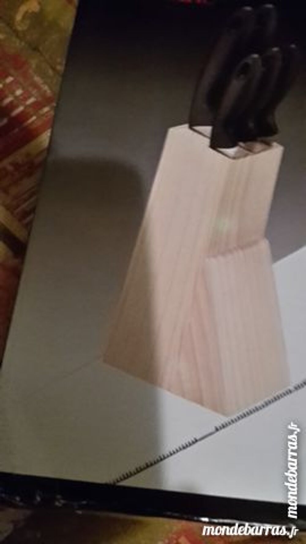 PORTE COUTEAU + 5 COUTEAUX COORDONNES NEUF Cuisine