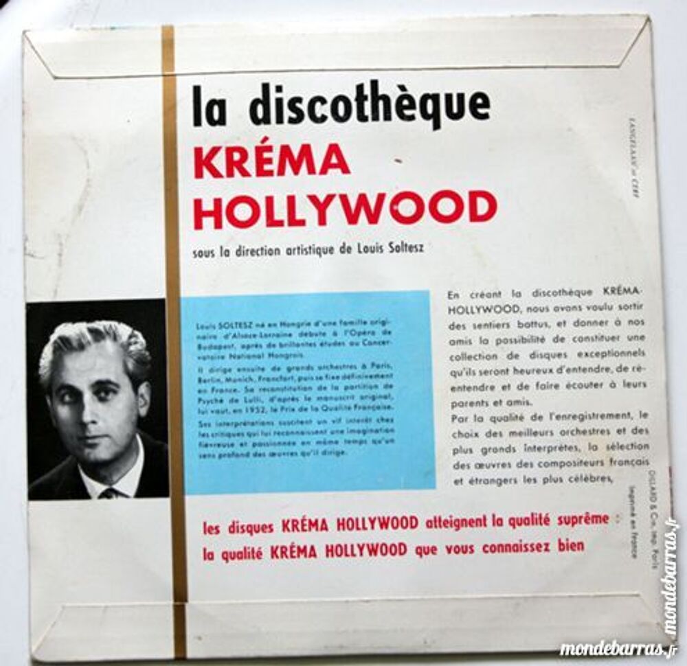 Disque Vinyle publicitaire bonbons KREMA 