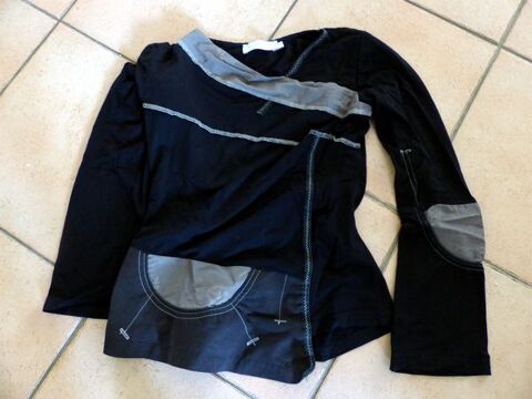 t shirt noir manche longue cache cache 4 Viriat (01)