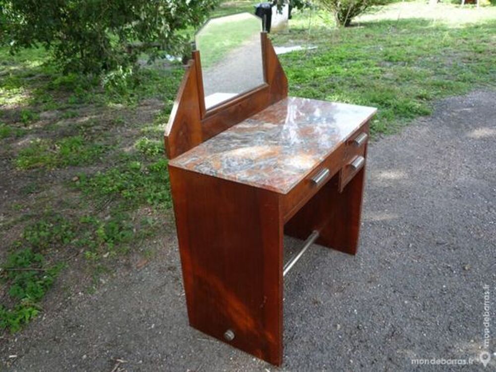 Coiffeuse art d&eacute;co,dessus marbre Pyr&eacute;n&eacute;en Meubles