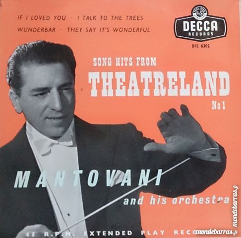 Vinyle 45T MANTOVANI Theatherland N&deg;1 CD et vinyles