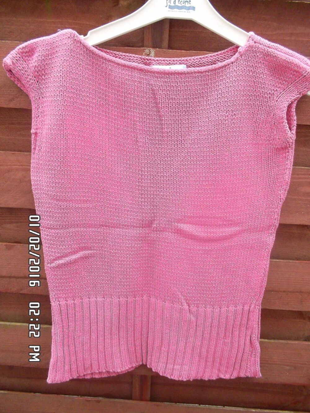 DEBARDEUR VIEUX ROSE T.1*JUSTE 2E*KIKI60230 Vêtements