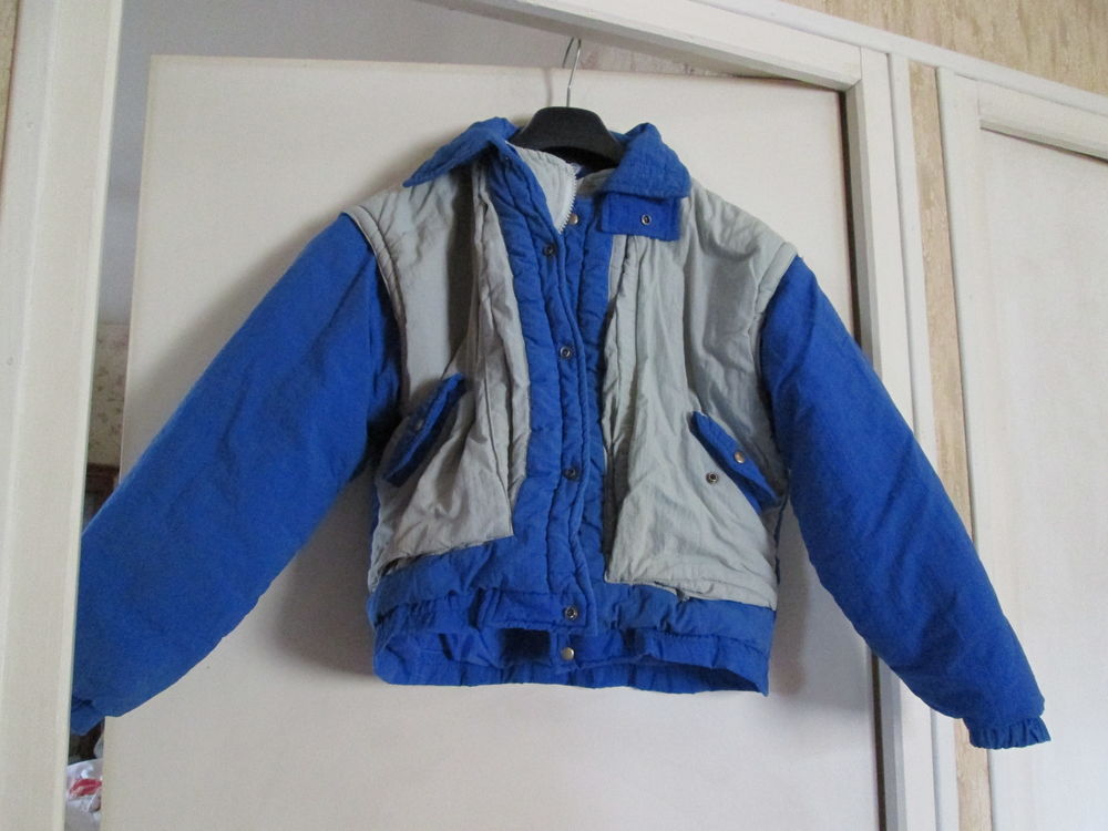 Anorak enfant bleu et gris Taille 10 ans Vêtements enfants