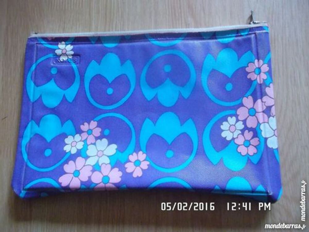 TROUSSE VINTAGE MAUVE FLEURS*JUSTE 3E*KIKI60230 Bijoux et montres