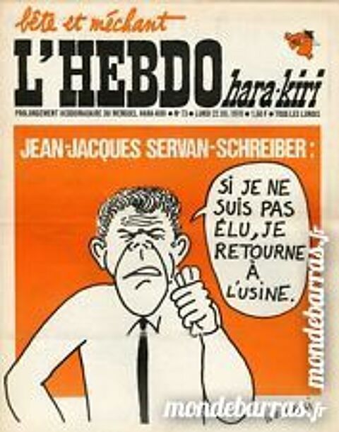 rare 2 revue l'hebdo hara kiri n 73 et 86 de 1970 60 Chteau-du-Loir (72)
