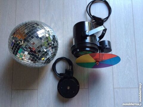 Boule à facettes + moteur + projecteur PAR 36 40 Nice (06)