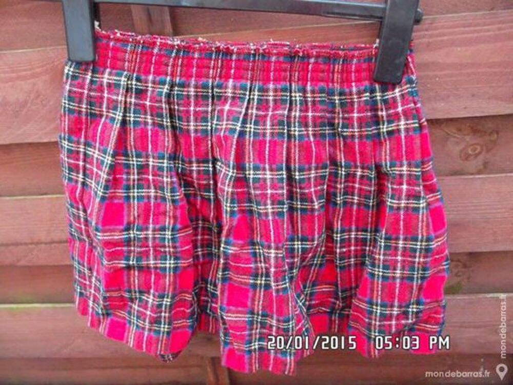 jupe &eacute;cossaise rouge t.6 ans kiki60230 Vêtements enfants
