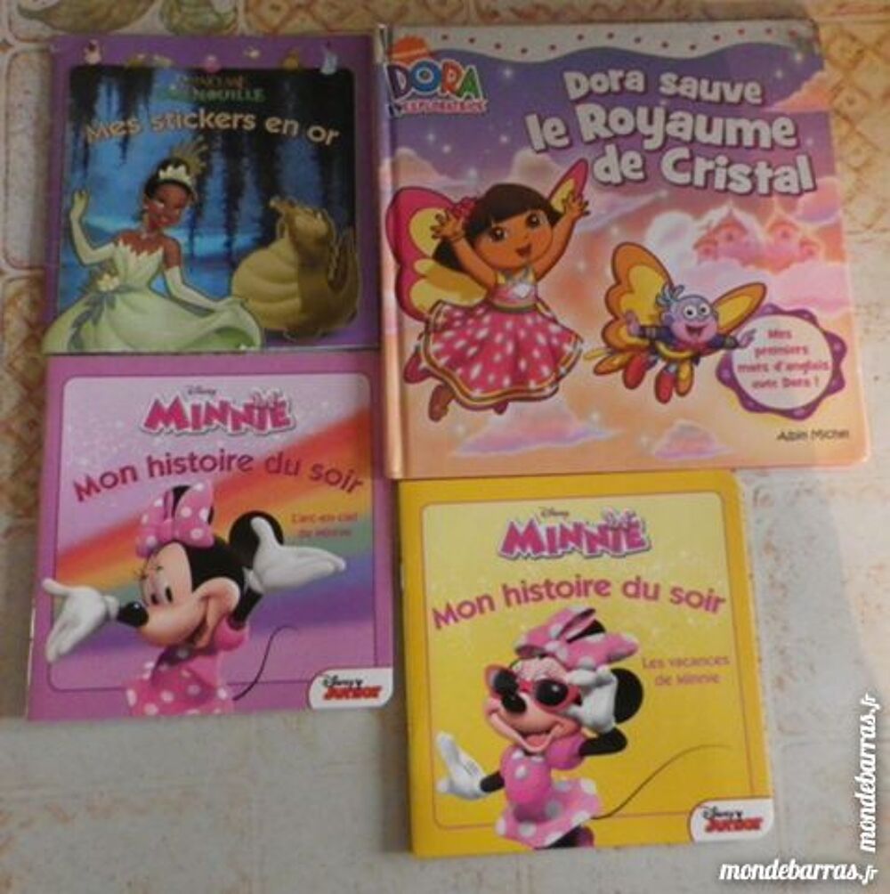 LOT 4 LIVRES MINNIE PRINCESSE GRENOUILLE DORA Livres et BD